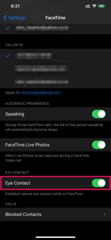 Как включить зрительный контакт для FaceTime на iPhone и iPad