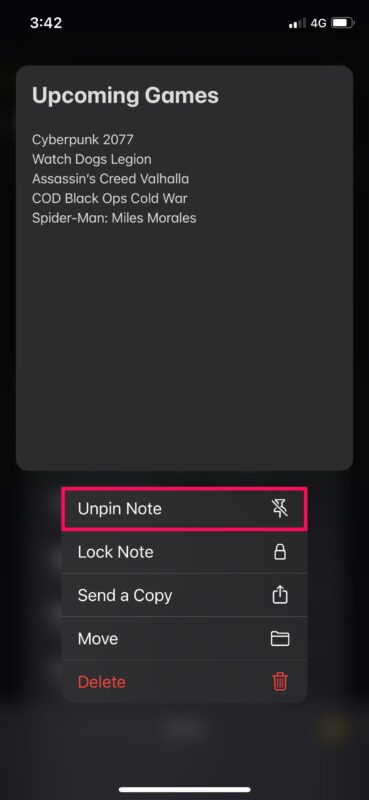 How to Pin a Note to the Top of Notes List on iPhone & iPad