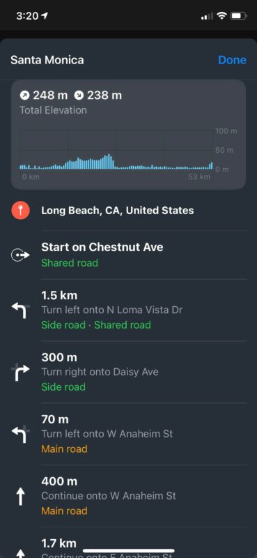 How to View Cycling Directions in Maps on iPhone