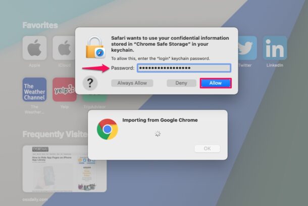 Как импортировать пароли и логины из Chrome в Safari на Mac