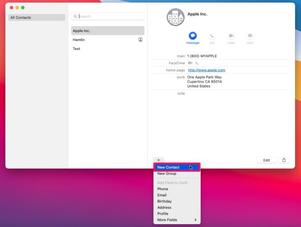 How to Add New Contacts on Mac