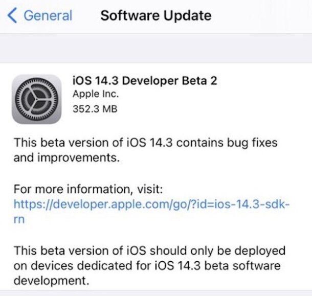 iOS 14.3 beta 2