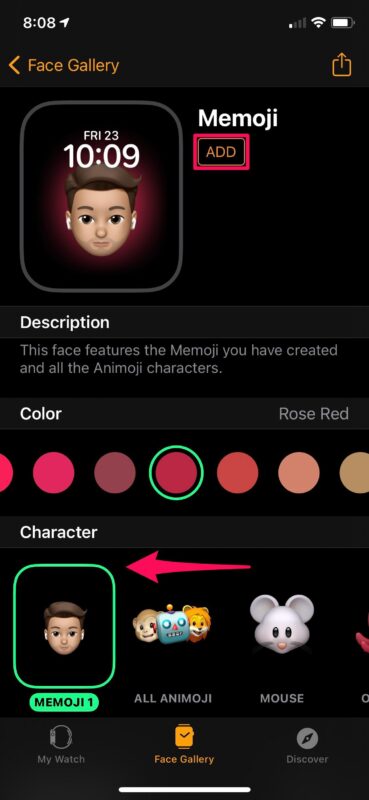 Set Memoji as Watch Face on Apple Watch