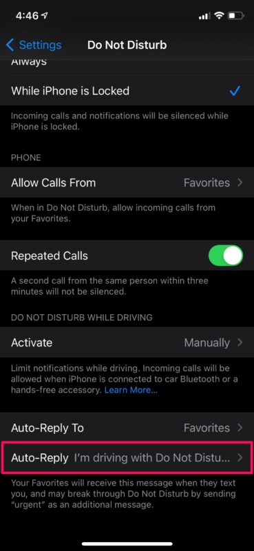 How to Change Auto-Reply Message for DND While Driving on iPhone