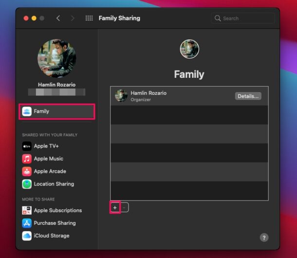 How to Create a Child Account for Family Sharing on Mac