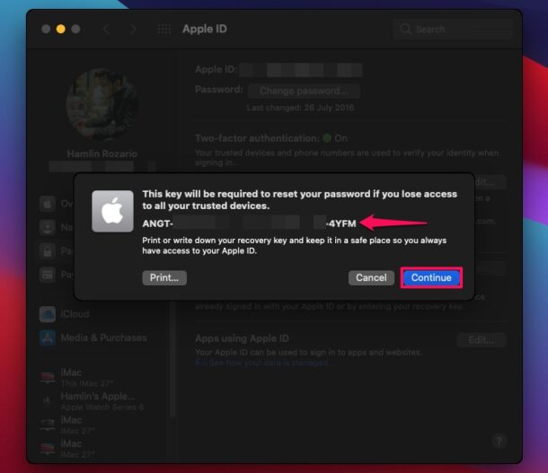 How to Create an Apple ID Recovery Key on Mac