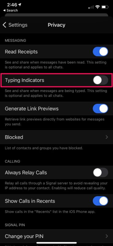 How to Disable Typing Indicators in Signal