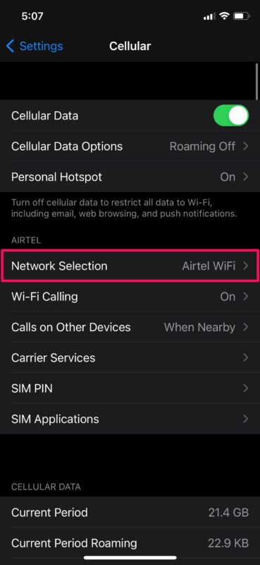 How to Manually Select Carrier Network on iPhone