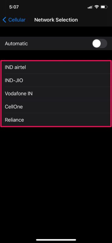 How to Manually Select Carrier Network on iPhone
