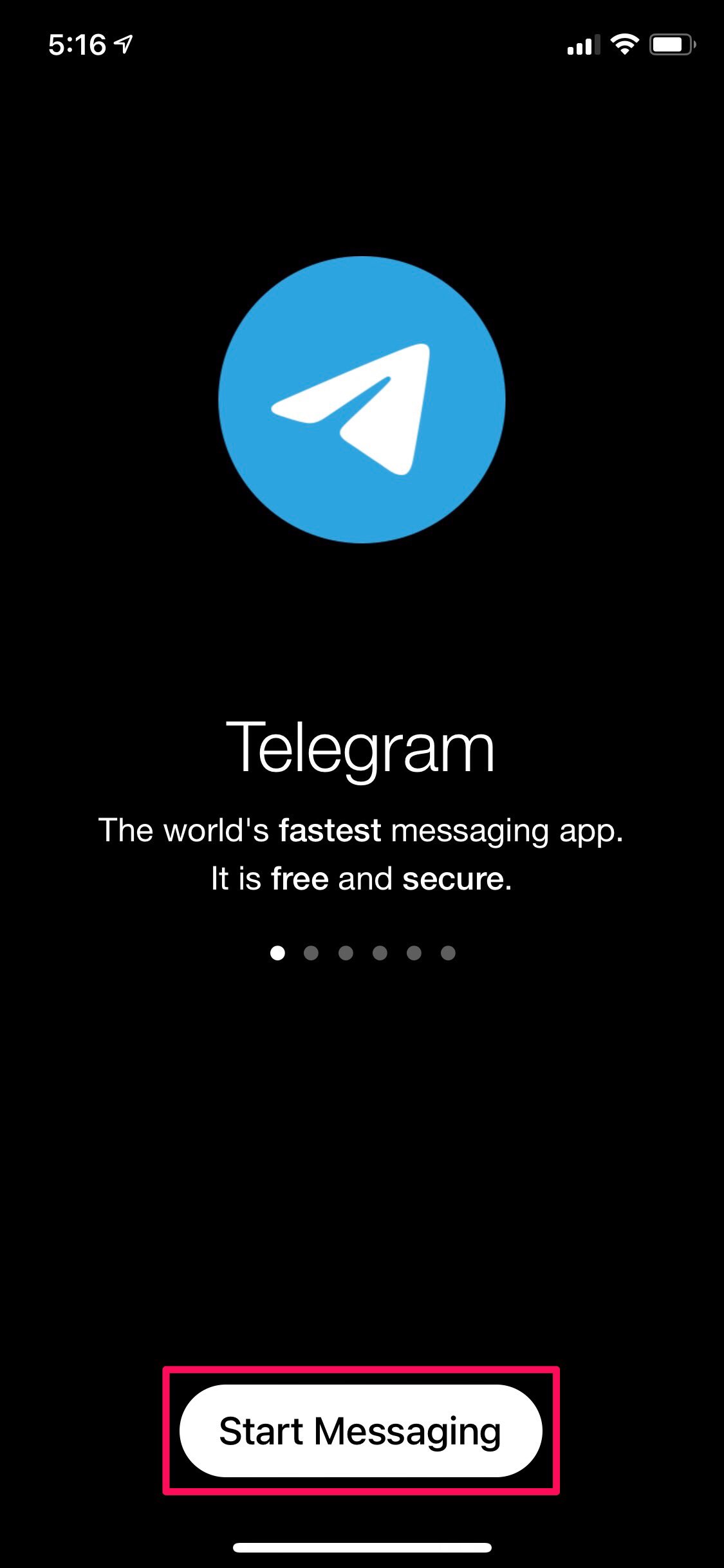 Install telegram app for android