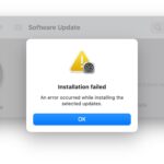 macOS installation failed error