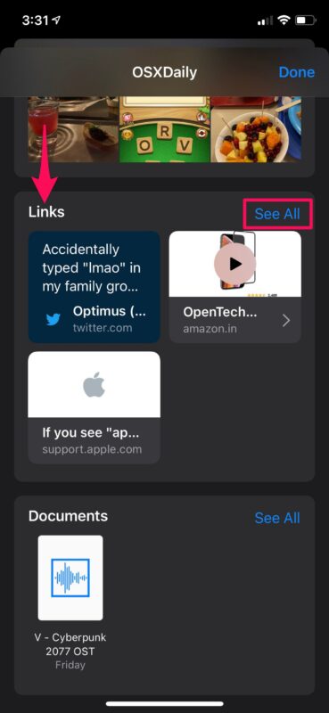How to View All Links Shared in Messages on iPhone & iPad