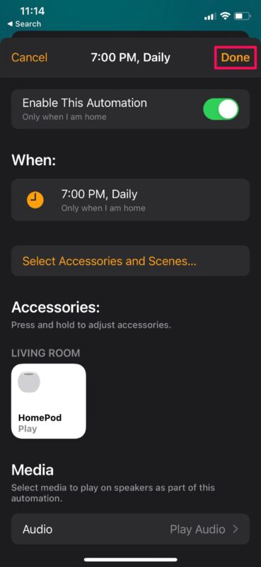 How to Add a New Automation for HomePod