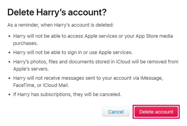 How to Delete an Apple Child Account from Family Sharing