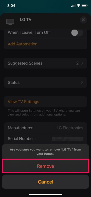 How to Remove a HomeKit Accessory