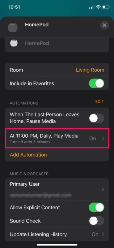 How to Turn Off a HomePod Automation