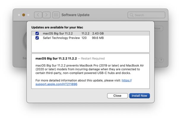 macOS Big Sur 11.2.2 Update
