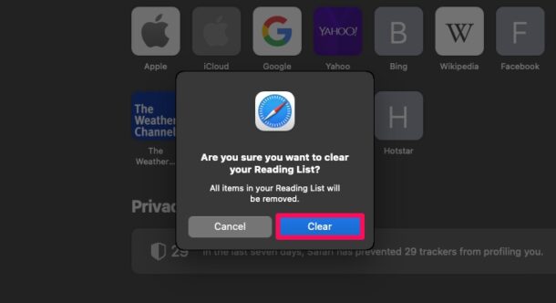 How to Clear Safari Reading List