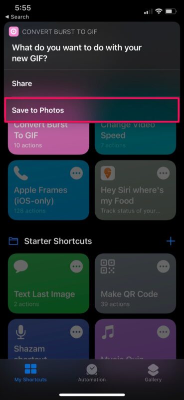 How to Convert Burst Photos to GIF on iPhone