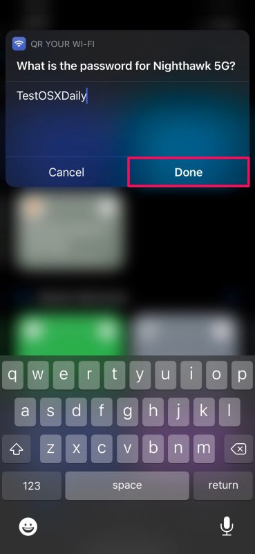 How to Convert Wi-Fi Password Into QR Code on iPhone