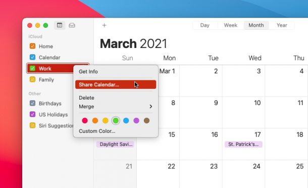 How to Share Calendars from Mac
