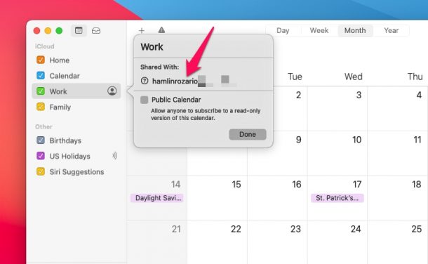 How to Share Calendars from Mac