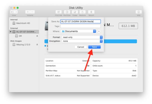 How to make a Disk Image from DVD or CD on Mac