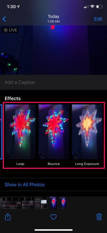 How to Change Live Photo Effect on iPhone & iPad