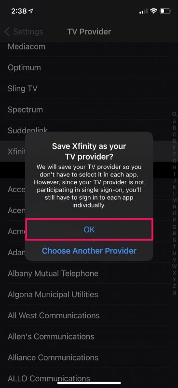 How to Connect TV Provider with iPhone & iPad