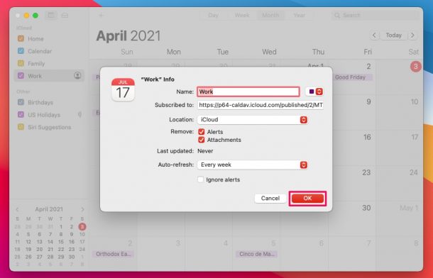 How to Subscribe to Public Calendars on Mac