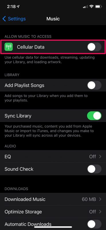 How to Block Apple Music from Using Cellular Data on iPhone