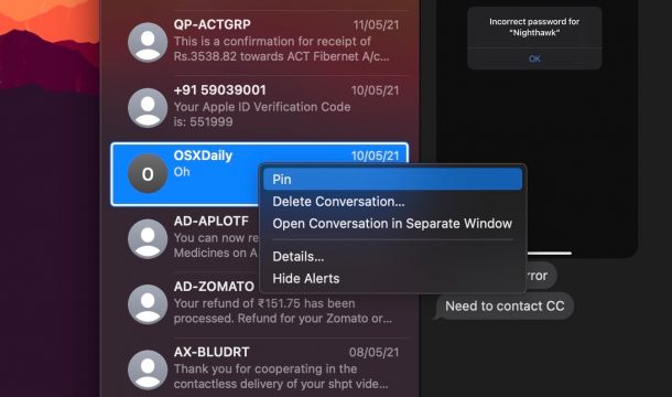 How to Pin Conversations in Messages for Mac