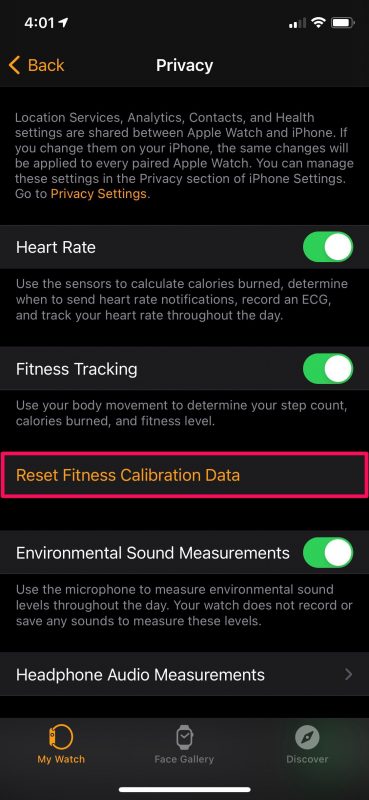 How to Reset Fitness Calibration Data on Apple Watch