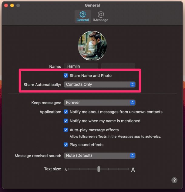 How to Share Profile Name & Picture in Messages for Mac