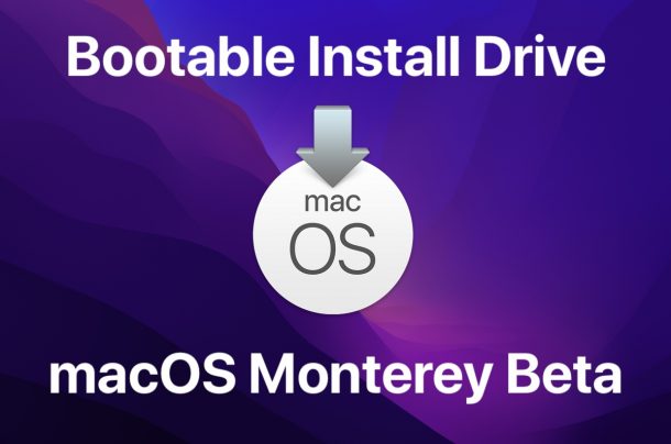 Create a bootable install drive for macOS Monterey beta
