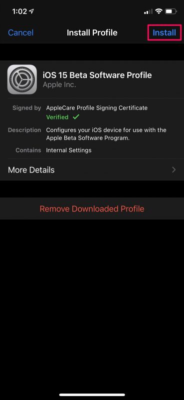 Как установить бета-версию iOS 15 Developer на iPhone