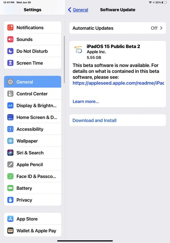iOS 15 public beta