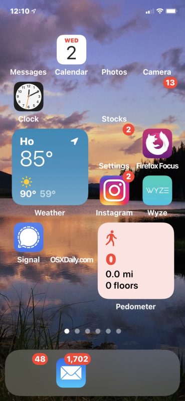 iPhone missing icons