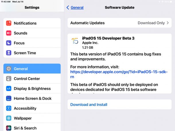 iOS 15 beta 3 and iPadOS 15 beta 3