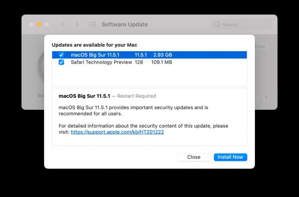 macOS Big Sur 11.5.1
