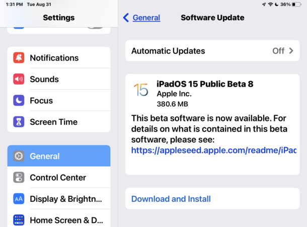 iOS 15 beta 8