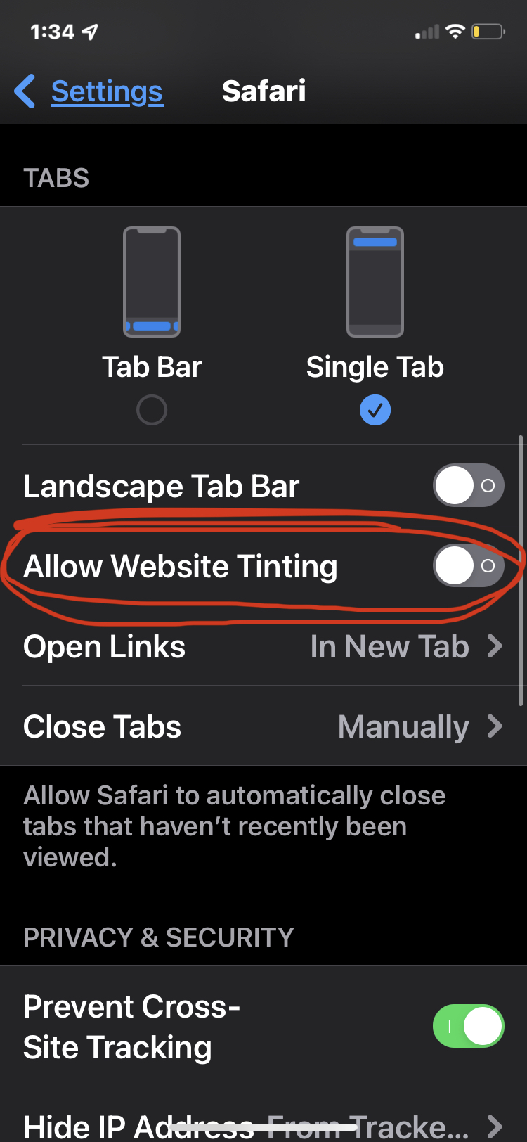 How To Turn Off Address Bar Color Effect In Safari For Iphone Ipad Osxdaily