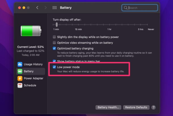 How to Use Low Power Mode on MacBook