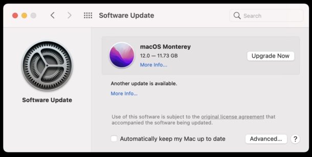 Download updates for macOS Monterey