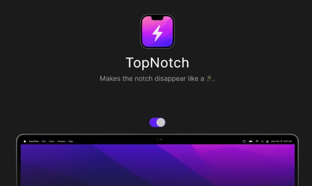 Hide the Notch with TopNotch for MacBook Pro
