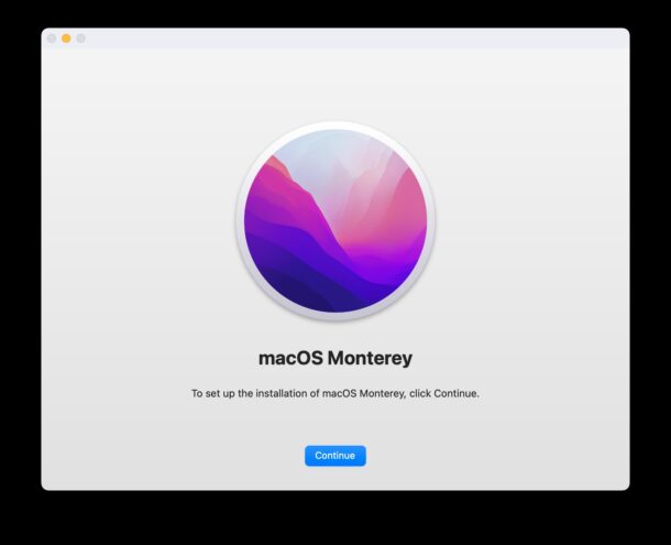 Installation of macOS Monterey