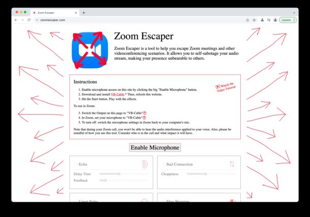 Zoom Escaper lets you mess up your Zoom meeting presence