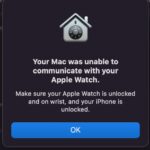 Fix Mac unable to communicate with Apple Watch error