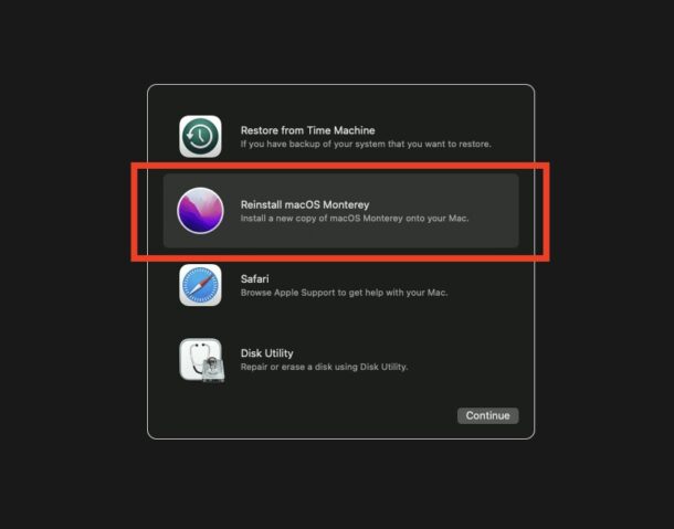 how to reinstall macOS Monterey 