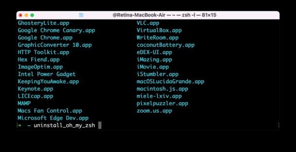 how to uninstall oh my zsh on Mac
